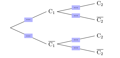 Arbre des probabilités C1 et C2