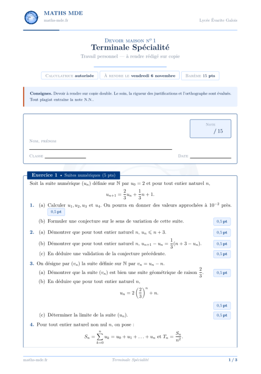 Terminale Spécialité