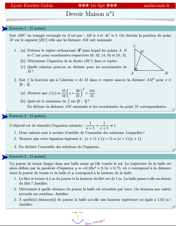 Maths MDE